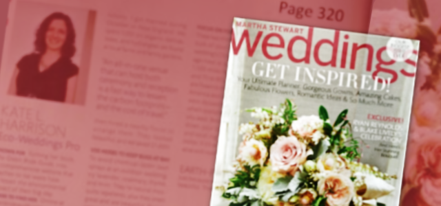 The Green Bride Guide CEO, Kate Harrison, in Martha Stewart Weddings Magazine
