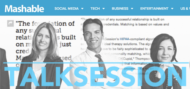 TalkSession featured on Mashable.com